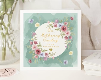 Floral Mothering Sunday Card For Mum