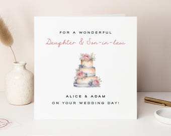 Luxury Handmade Wedding Card for Daughter & Son-in-Law: Eco-friendly Design