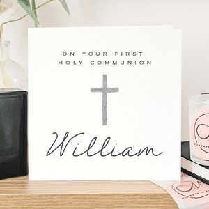 Personalised holy first communion card, holy communion card, card for special communion, card for holy communion, card for first communion