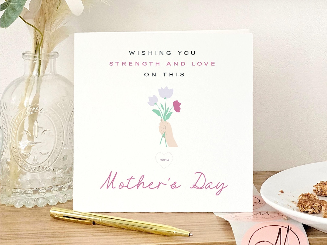 First Mother's Day Card Without Your Mother Greeting Card, Personalised ...