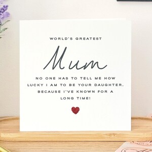 La plus grande carte de maman au monde pour la fête des mères, carte de remerciement pour maman, carte de fête des mères scintillante de sa fille, cadeau pour maman de sa fille