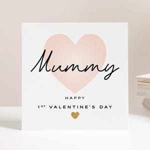 Luxury Handmade Personalised 1st Valentine&#39;s Day Card for Mummy: Handmade Keepsake