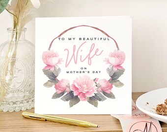 Carte florale de fête des mères pour femme, cadeau fête des mères pour femme, carte florale de fête des mères pour femme, cadeau fête des mères femme, femme fête des mères