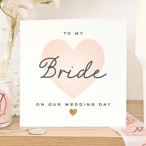 Du luxe à ma mariée le jour de notre mariage, carte souvenir pour votre mariée spéciale, carte sentimentale spéciale mariage pour la mariée du marié