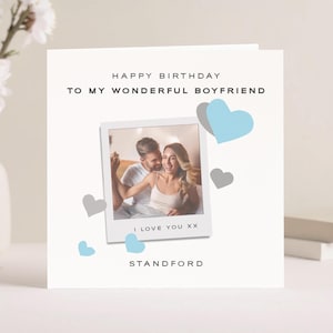 Personalised Photo Birthday Card For Boyfriend: Handmade, Luxurious