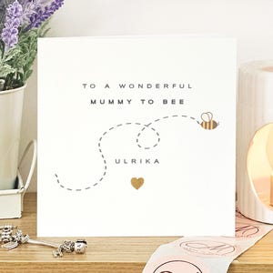 Carte personnalisée de maman à abeille, carte de bébé, carte de félicitations, future maman, carte de nouvelle maman, carte de grossesse, carte de baby shower