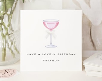 Cocktail Birthday Card, Cheers to You Birthday Card, Cocktail Lover Birthday Card, Fun Drinks Birthday Card