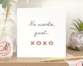 Pas de mots, juste une carte de câlins et de bisous, une carte de voeux pour un ami, une pensée douce pour vous, une carte de sympathie pour elle