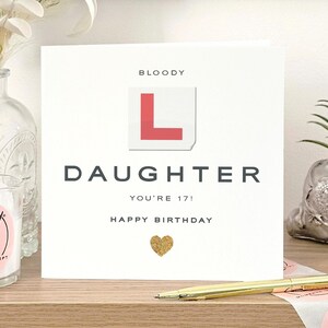 Carte d'anniversaire de luxe pour 17e fille, Bloody L fille pour 17e anniversaire, carte pour 17e anniversaire de fille, carte pour 17e anniversaire