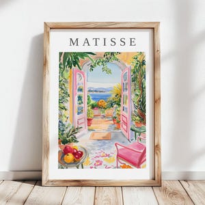 Henri Matisse Joyful Print – Abstract Room with Sea View Art – Colorful Minimalist Artwork | Fauvism Style Wall Art | ColorField Style Art