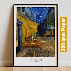 Terrasse de café originale Vincent Van Gogh - Art mural d'exposition moderne, impression Van Gogh, impression impressionniste