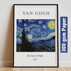 ヴィンセント・ヴァン・ゴッホのオリジナル「星月夜」 - 現代美術展の壁アート、ヴァン・ゴッホの版画、印象派の版画