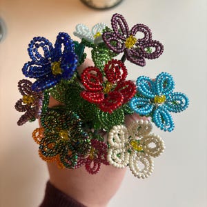 Individual beaded flower