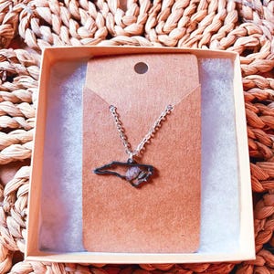 North Carolina Flower Pendant Necklace, Hypoallergenic Stainless Steel, Real Flower Petals, Custom State Jewelry, Unique Gift for Her