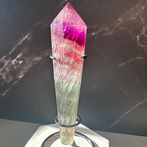Beautiful Candy Fluorite Wand, Crystal Gifts, Home Decor, Colorful Crystals
