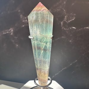Beautiful Candy Fluorite Wand, Crystal Gifts, Home Decor, Colorful Crystals