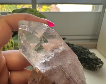 Red Phantom Quartz Point: Happiness Crystal, Lower Chakra Stone