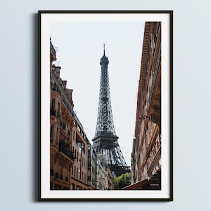 Pôster da Torre Eiffel, Fotografia de Paris, Impressão de Ponto Turístico Francês, Decoração de Parede para Viagem à Europa