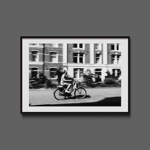 Amsterdam Bicycle Print: Black and White Dutch Urban Photography