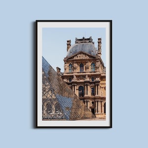 Louvre Museum Print: Paris Pyramid Photography, Modern Architecture