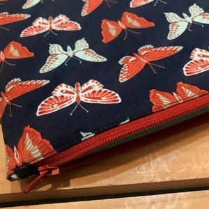 Butterfly Print Zipper Pouch, Make Up Bag, Cosmetic Case, Wallet, Butterflies, Butterfly Fabric, Nature, Mother's Day Gift, Teacher Gift image 2