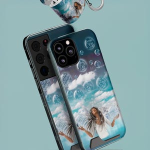 Capa de telefone cristã personalizada, carteira de telefone inspiradora, capa de telefone de fé, capa de telefone religiosa com porta-cartão (10 estilos)