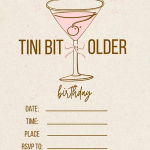 Tini bisschen älterer Party-Einladung. Groß für 21., Meilenstein-Geburtstage, jedes Alter.