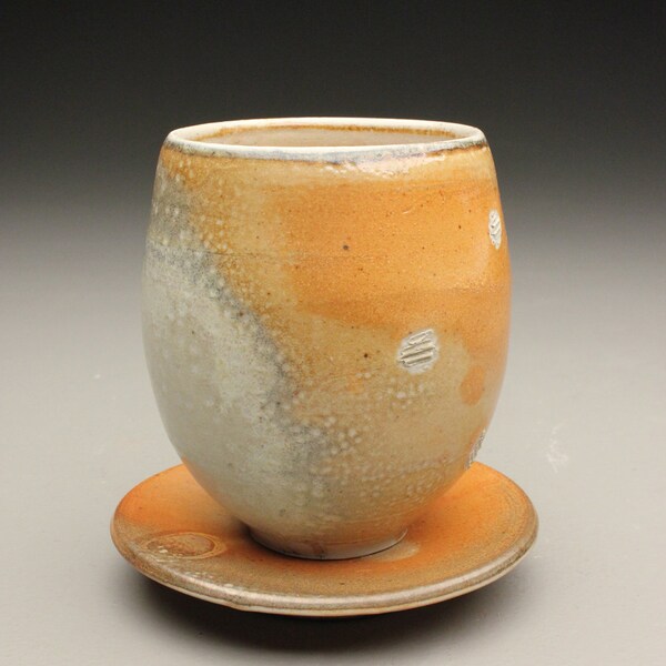 Soda Fired Yunomi and Saucer