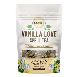 Organic Vanilla Tea - Tangiers Tea- Tea Blend with Natural Vanilla | Smooth & Aromatic | 56g |Iced or Hot Tea | Vanilla love spell tea