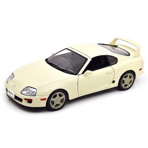 Toyota Supra MK4 1:18 Model by Solido White Diecast Car 1993–2002 JDM Collectible with Opening Doors, Steering & Removable Roof