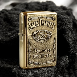 Jack Daniel&#39;s Vintage Zippo Lighter | Limited Edition Collectible | Classic Whiskey-Inspired Design | Windproof & Refillable | Gift for Him