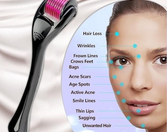 Derma Roller de 0,25 mm para rostro y cabello / Herramienta de microagujas para el cuidado de la piel