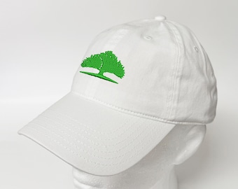 Oak Tree Design Embroidered Washed Cotton Hat