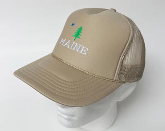 Maine State Design Foam Front Mesh Back Trucker Hat