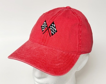Racing Flaggen Design bestickter gewaschener Baumwollhut