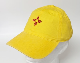 Zia New Mexico State Symbol Design gewaschener Baumwollhut