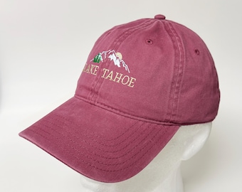 Lake Tahoe Washed Cotton Hat: Embroidered Hiking Cap