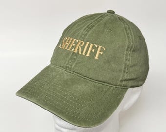 Sheriff Design bestickter Hut aus gewaschener Baumwolle