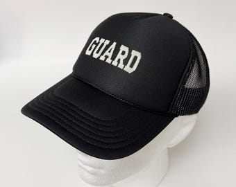 Guard Design Foam Front Mesh Back Trucker Hat Lifeguard Cap