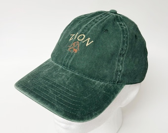 Zion National Park Washed Cotton Hat: Embroidered Hiking Cap