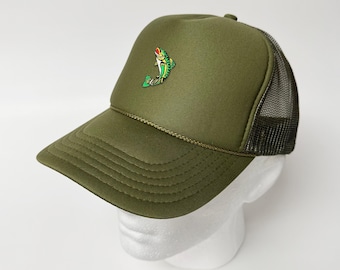 Forelle Design Schaumstoff vorne Mesh zurück Trucker Hat Angeln Cap
