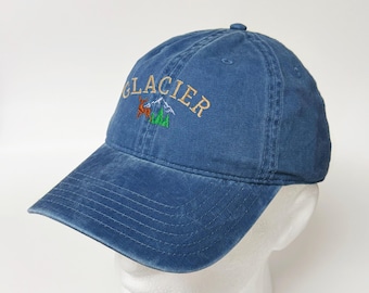 Glacier National Park Washed Cotton Hat: Embroidered Hiking Cap