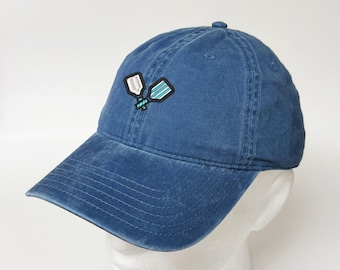 Pickleball Design bestickter Hut aus gewaschener Baumwolle