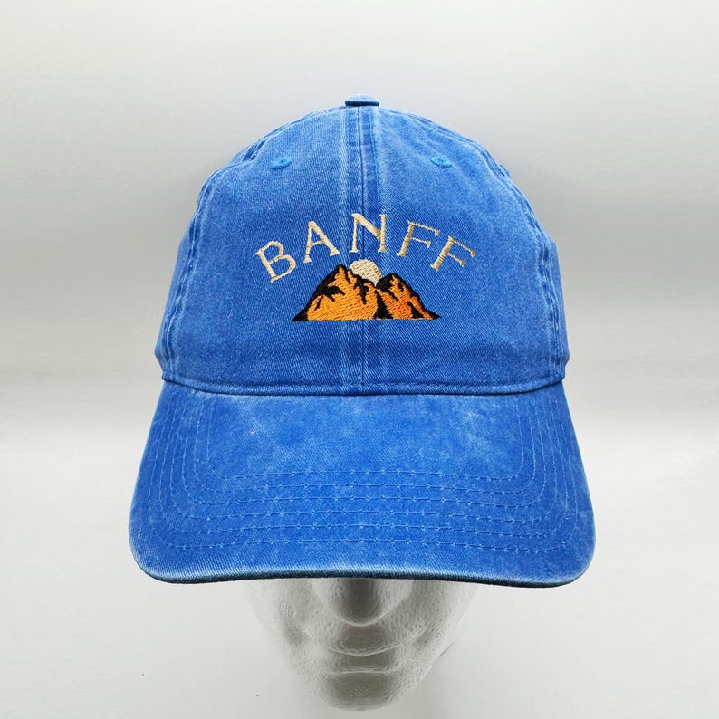 Banff National Park Embroidered Cotton Hat: Hiking, Camping Cap - Etsy