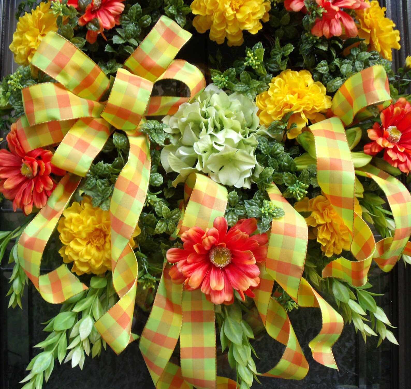 Spring Wreath Door Wreaths Outdoor Wreath Front Door Etsy