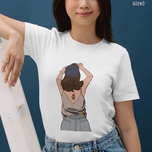 Cartoon Girl Shirt (front only), Statement Tee, Statement Shirt, Minimalist, Comic Art, Cartoon Art
