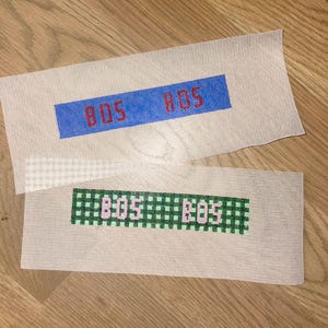 Hand-painted Boston Needlepoint Keychain Canvas