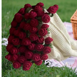 Flower bouquet blanket DIY-Handmade Yarn Kit for 2-in-1 Flower Throw | Combed Cotton, Cozy Gift for Crafters & Beginners（Material Pack）