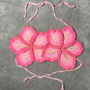 Pink Lily Bikini Top
