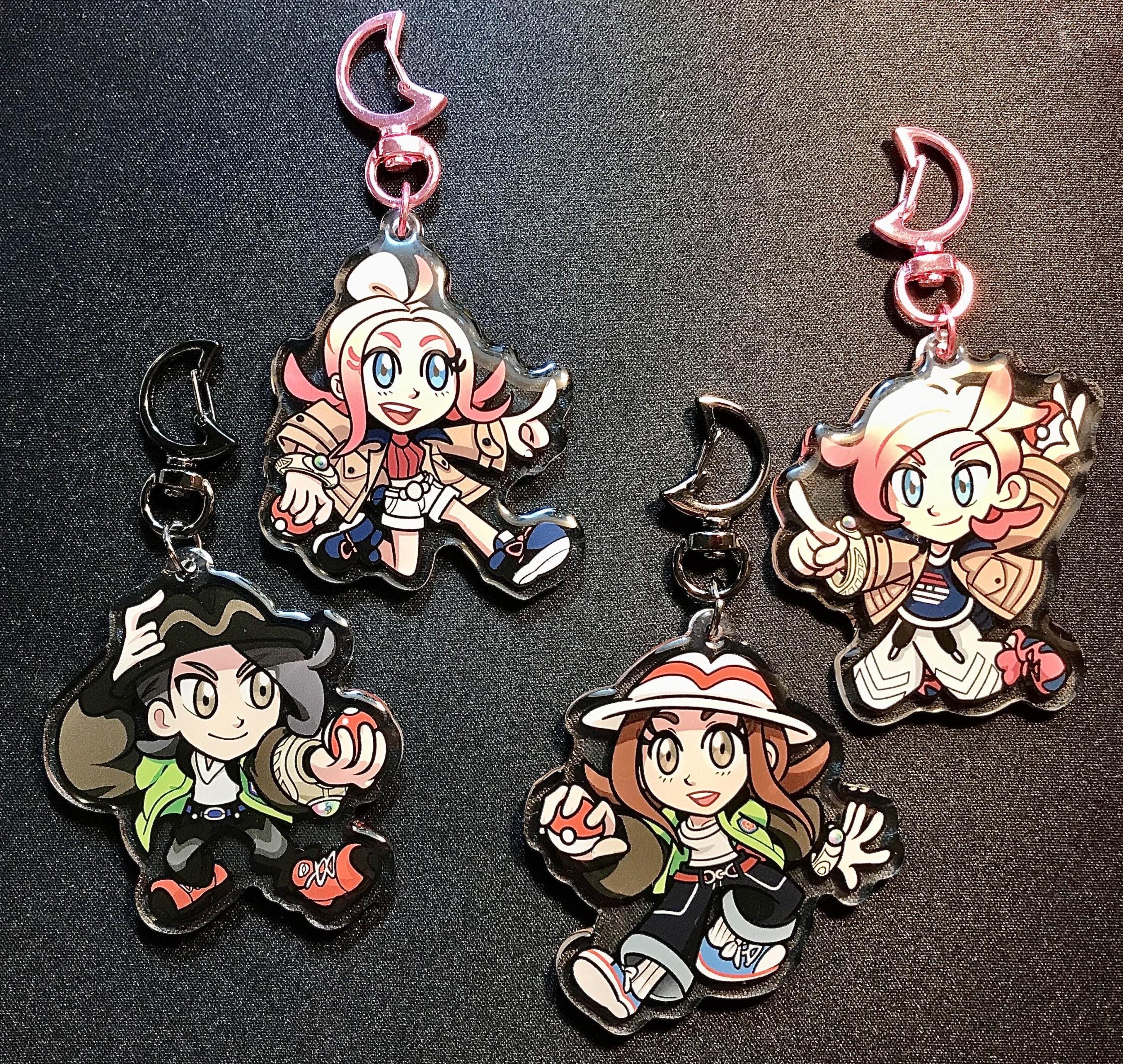 Pokemon Legends ZA PLZA Rivals and Protagonists Keychain Charms
